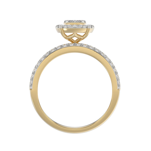 LADIES TRIOS SET 1.50CT ROUND DIAMOND 10K YELLOW GOLD