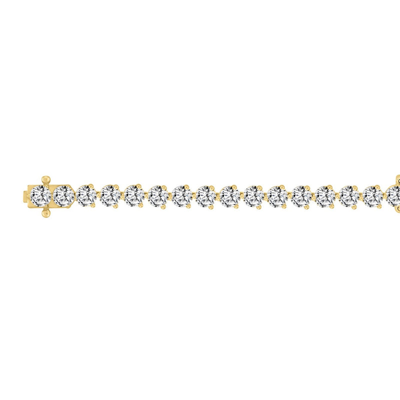 LADIES BRACELET 7CT ROUND DIAMOND 14K YELLOW GOLD