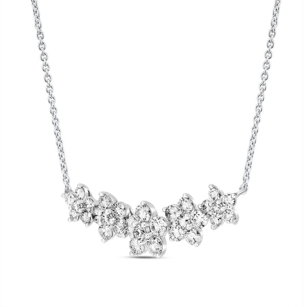 14K WHITE GOLD 2 3/4CT ROUND DIAMOND LADIES NECKLACE