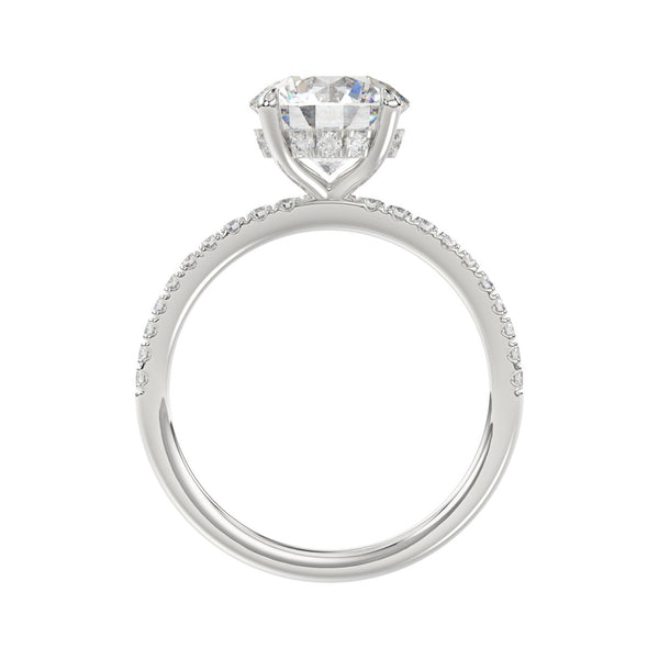 14K WHITE GOLD 2 1/4CT ROUND DIAMOND LADIES RING (CENTER STONE ROUND DIAMOND 2CT)