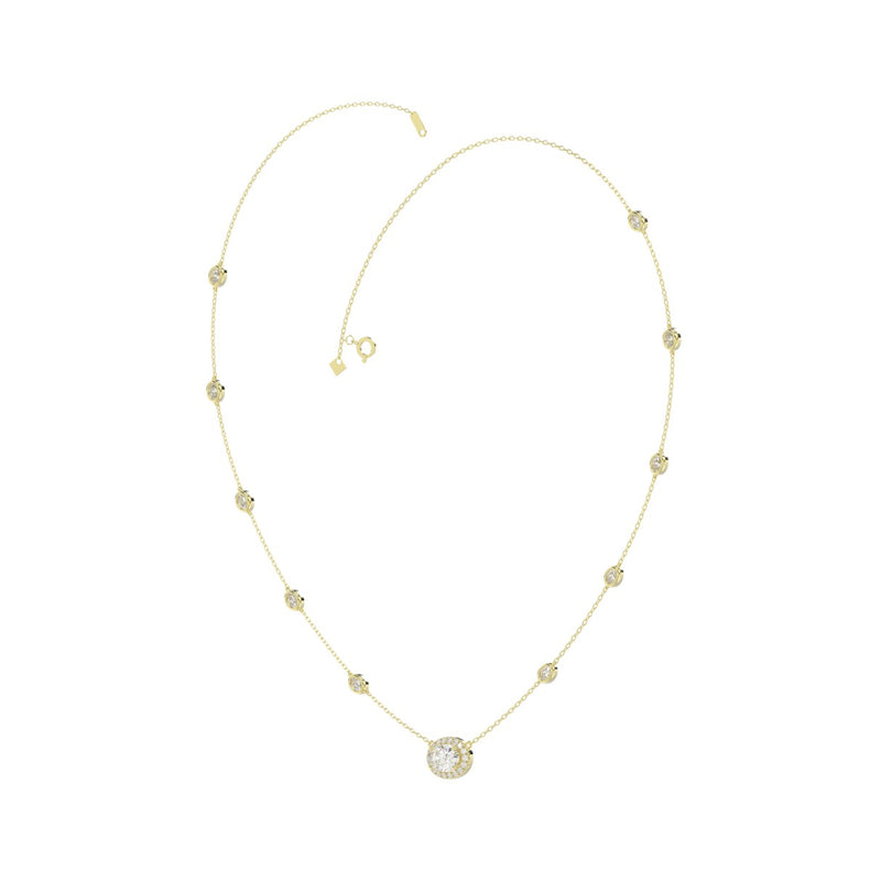 14K YELLOW GOLD 2 1/4CT ROUND/OVAL DIAMOND LADIES NECKLACE