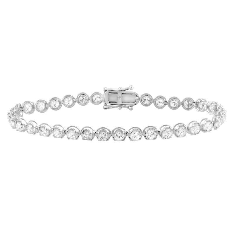 10K WHITE GOLD 5.00CT ROUND DIAMOND LADIES BRACELET