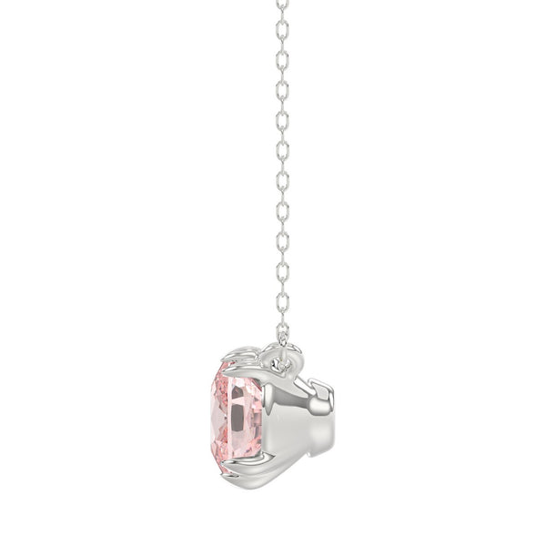 ETERNAL BLUSH COLLECTION 14K WHITE GOLD 1.00CT CUSHION PINK DIAMOND LADIES PENDANT